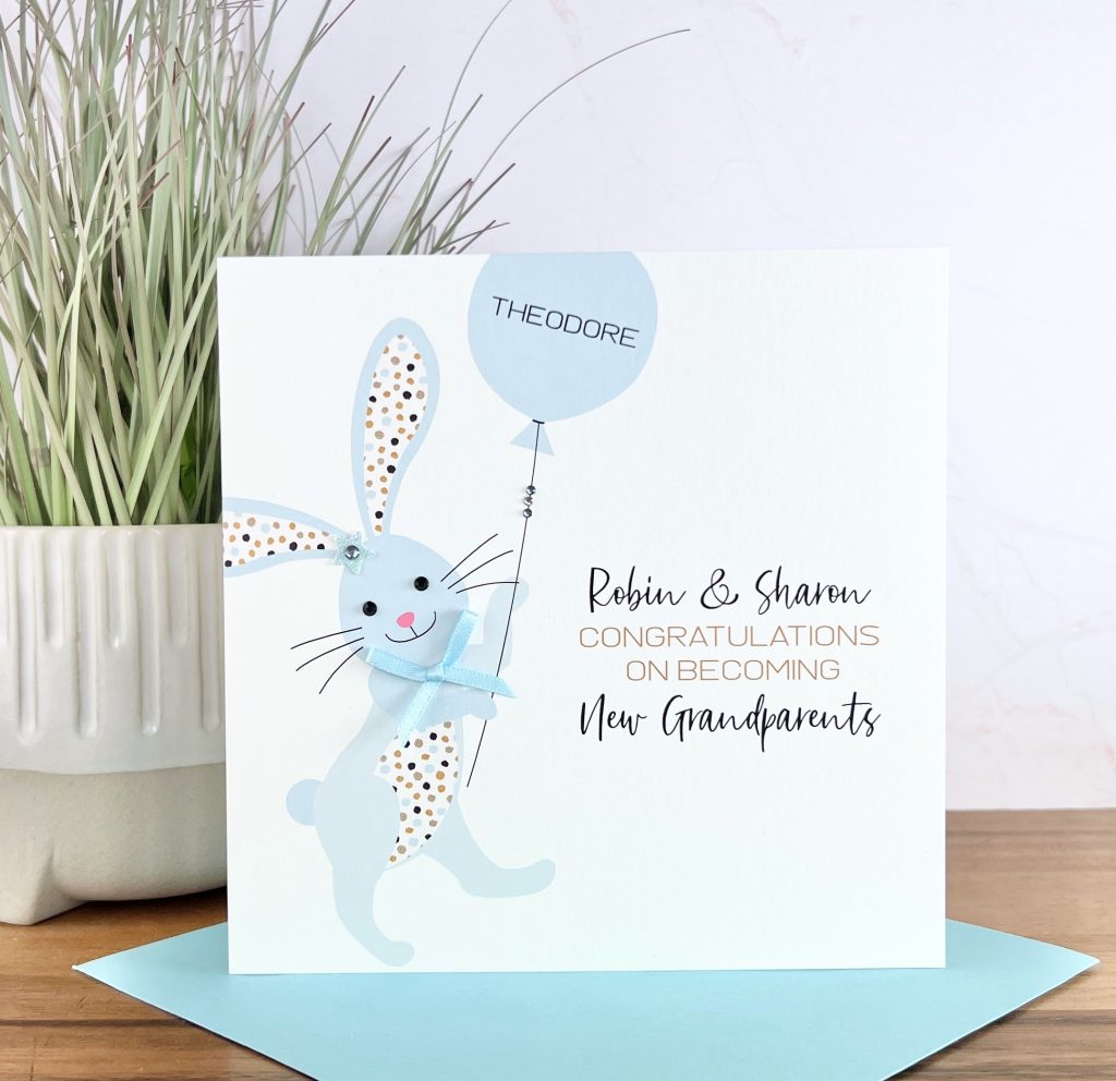 Beautiful Personalised Handmade New Grandparents Card, Grandson ...